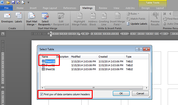 Open your Excel data source file