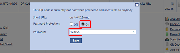 QR Code Password Protection